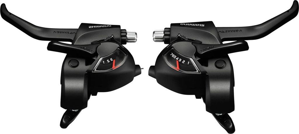 Shimano Tourney ST-EF41 Schalthebel Fahrrad EZ Fire Plus Fahrradschalthebel Schaltgriff Mountainbike MTB Kettenschaltung SET 7-fach rechts + 3-fach...