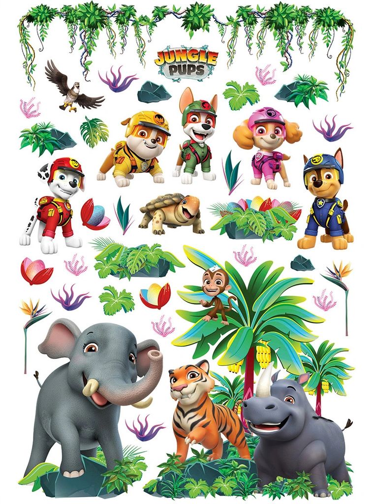 AG Design Wandstickers Paw Patrol Dschungel, 42.5 x 65 cm