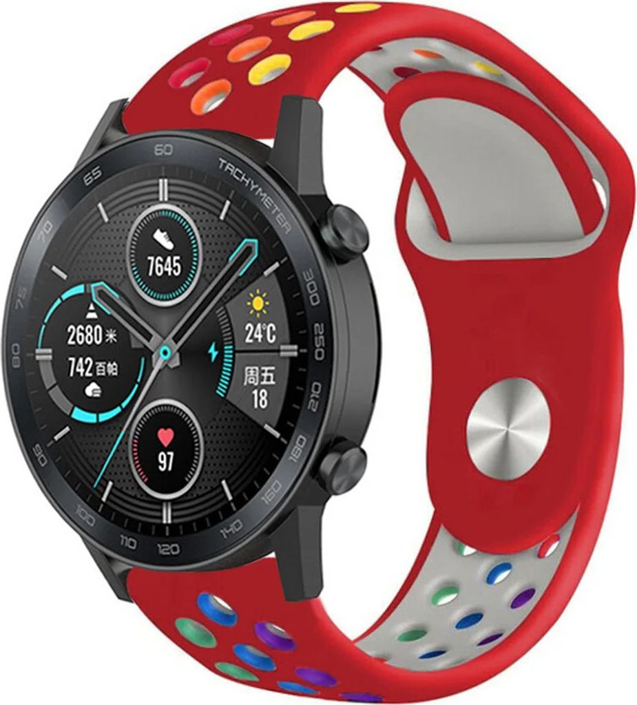 Strap-it Honor Magic Watch 2 Sportarmband (Buntes Rot)