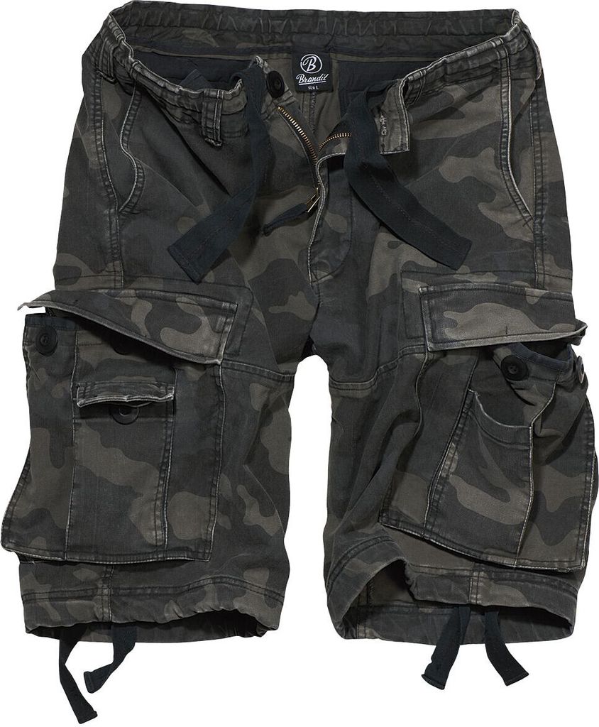 Short classique vintage de Brandit, camouflage dunkles, XL Image du produit 