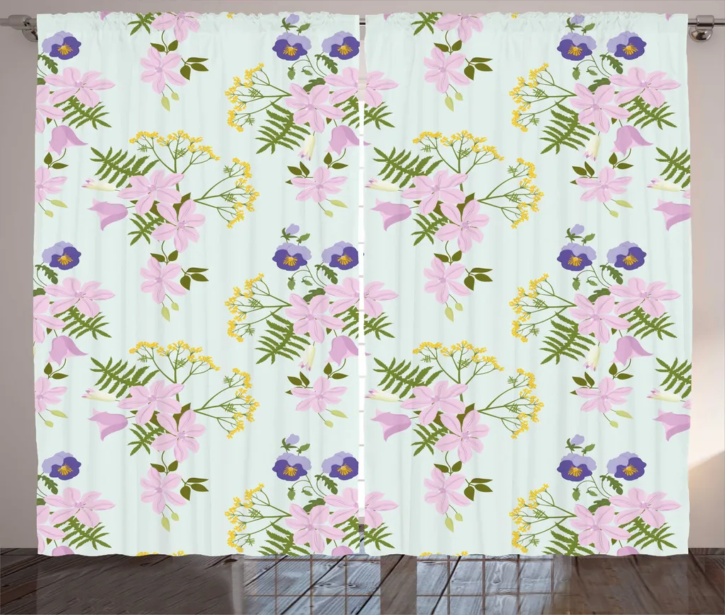 Rideau de jardin artistique avec boucles et crochets - 280 x 225 cm