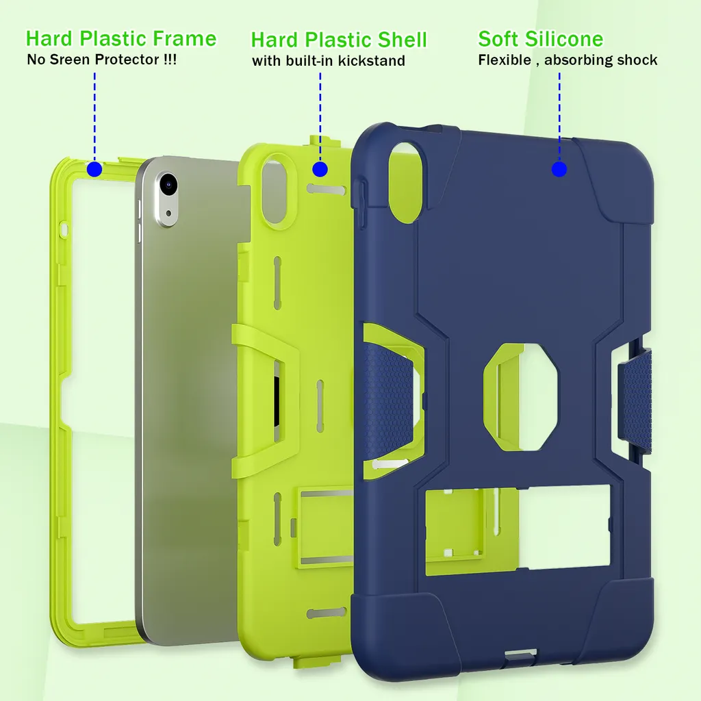 Cover iPad 10 10.9 2022 Verde con Supporto - Ideale per Studio e Video - 2