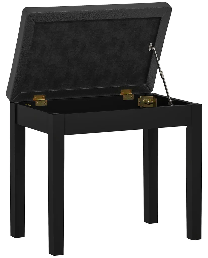 Siège de Piano pour Concert et Répétition avec Coffre à Partitions Noir
