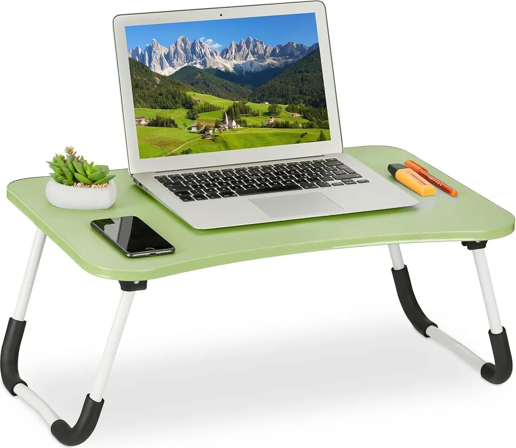 Tavolino Verde per Notebook Relaxdays: Studiare a Letto non è mai stato così facile