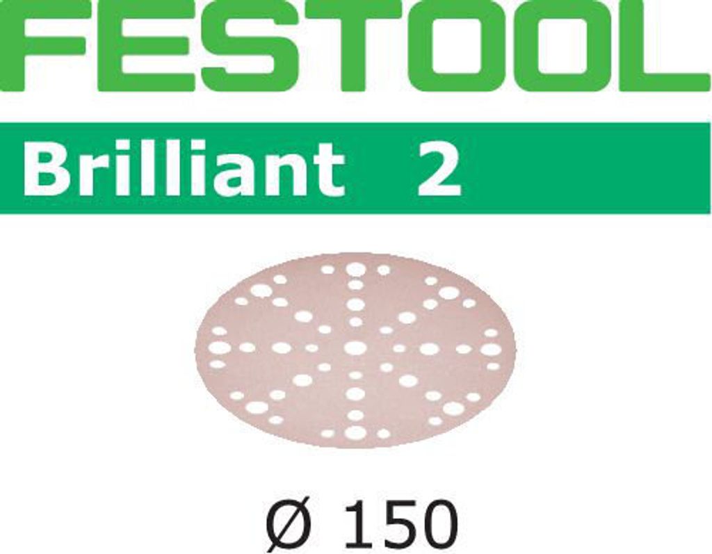 FESTOOL MJ2-Schleifscheiben Brilliant2 STF Ø150/48, P320, 10Stk.- AUSLAUF! --> neu Granat