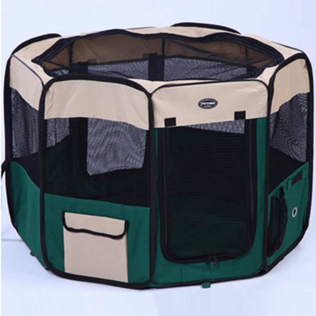 Faltbarer Katzen-Hund-Laufstall,125 * 125 * 61cm,49cm * 61cm * 8 Stück + 1 Tragehülle-Blau