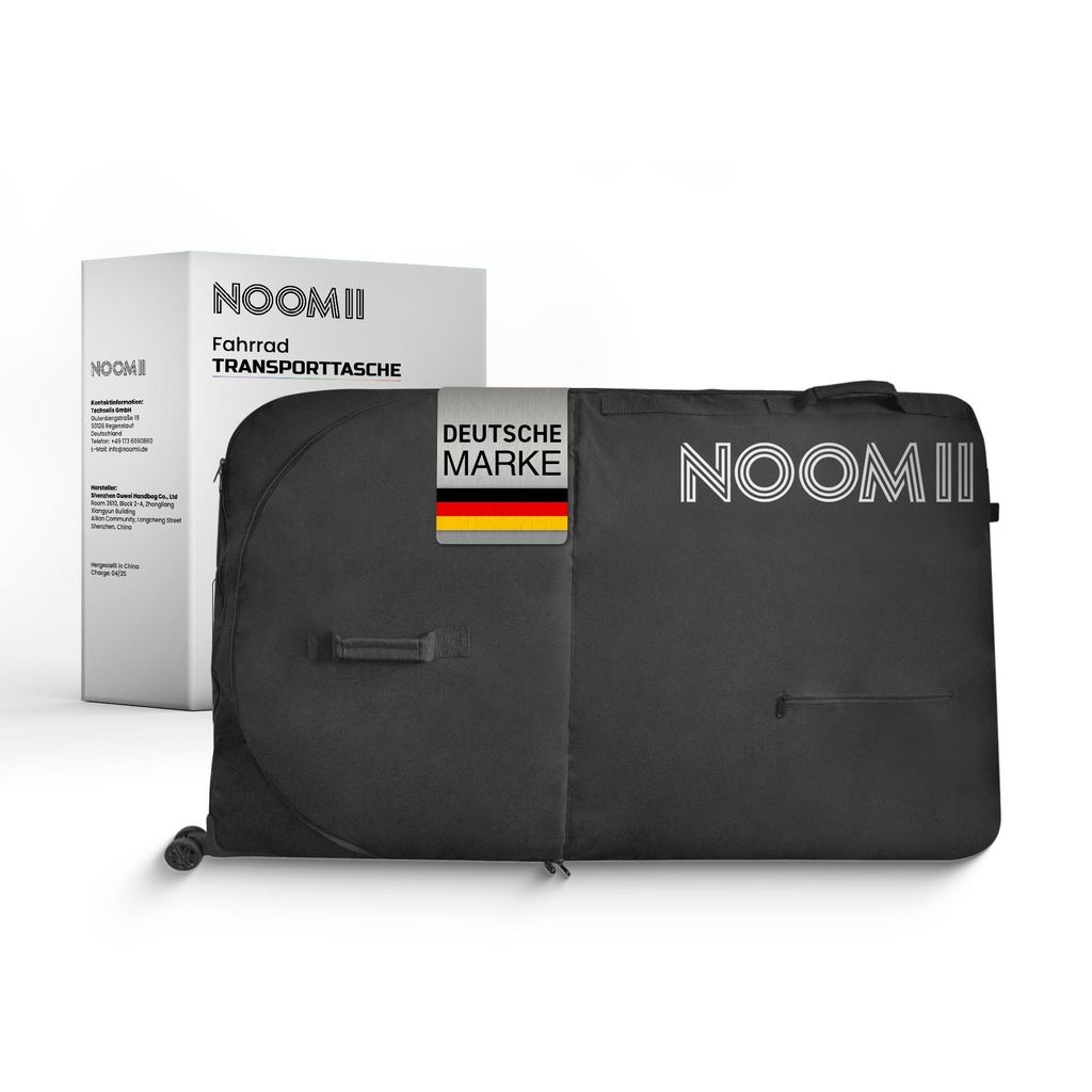 NooMii Fahrrad Transporttasche 128 x 78 x 25 cm | Wasserdichter Fahrradkoffer mit verstärkten Reißverschlüssen | Fahrradtasche-Rucksack mit Hand...