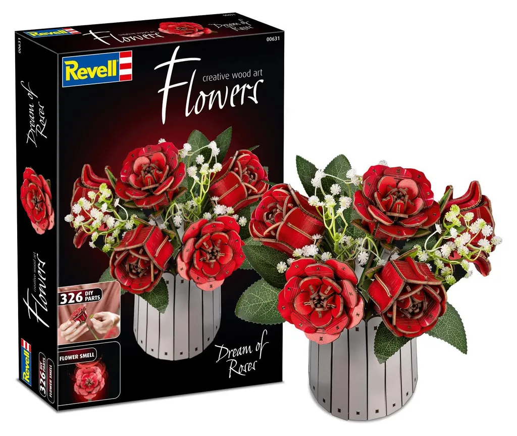 Bouquet de fleurs en bois Revell à monter - Puzzle 3D Décoration Florale
