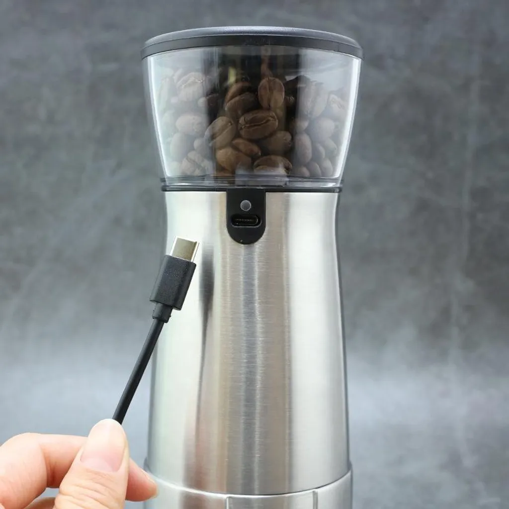 INF Macinacaffè Elettrico Portatile: Aroma Vero con Macina in Ceramica