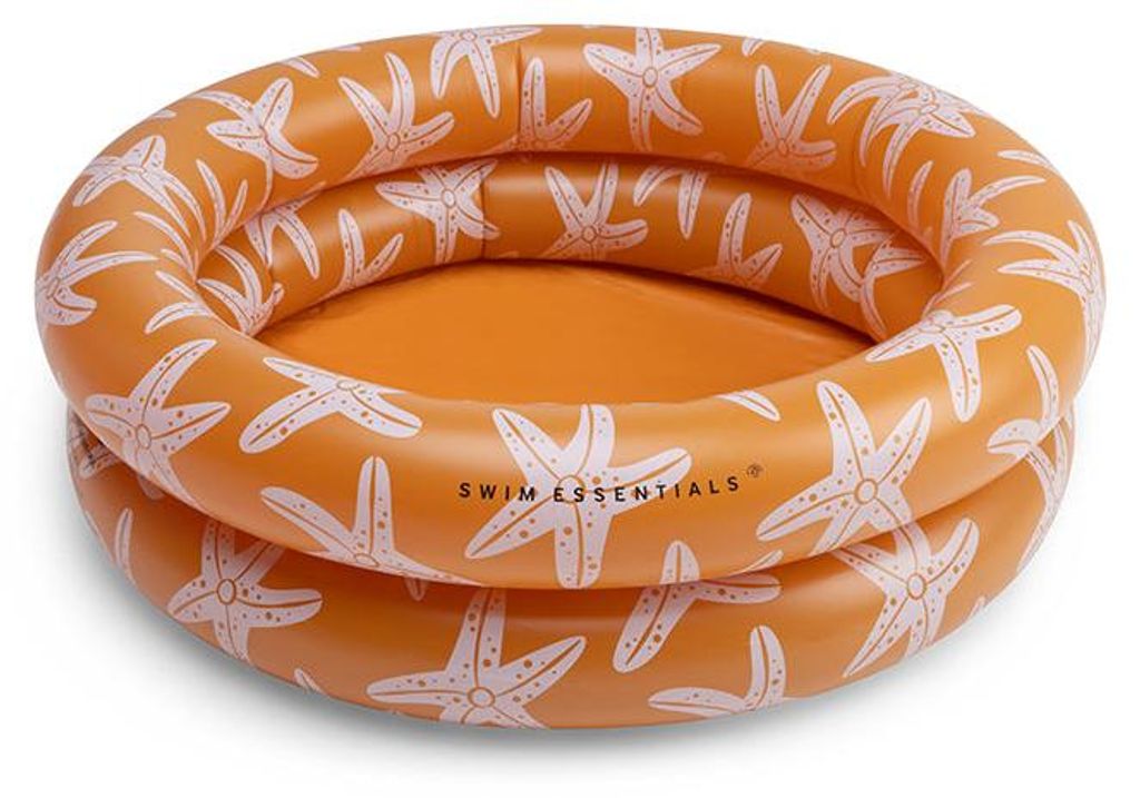 Swim Essentials Baby-Planschbecken – Orange – Seestern – Ø 60 cm
