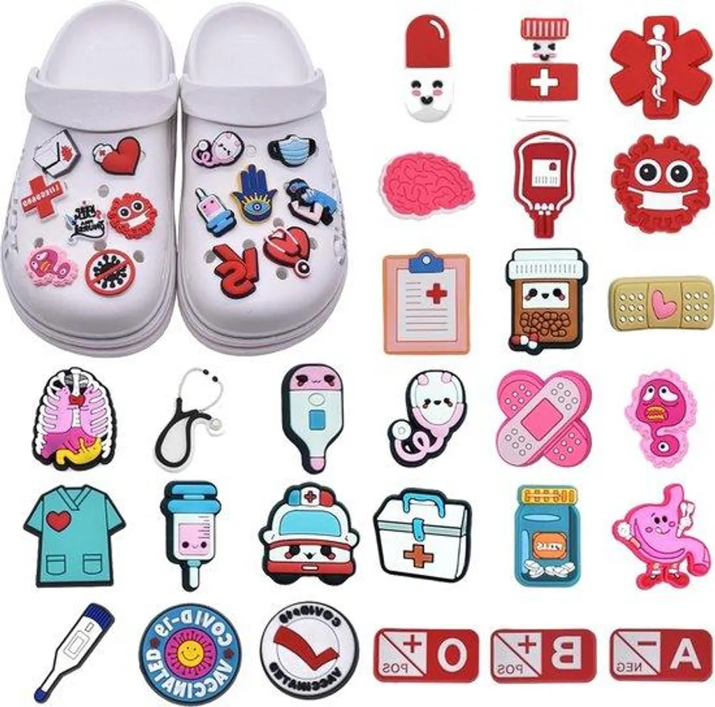 Accessoires DIY pour Sabots Enfants - Pack 36 Pièces Thème Dessin Animé