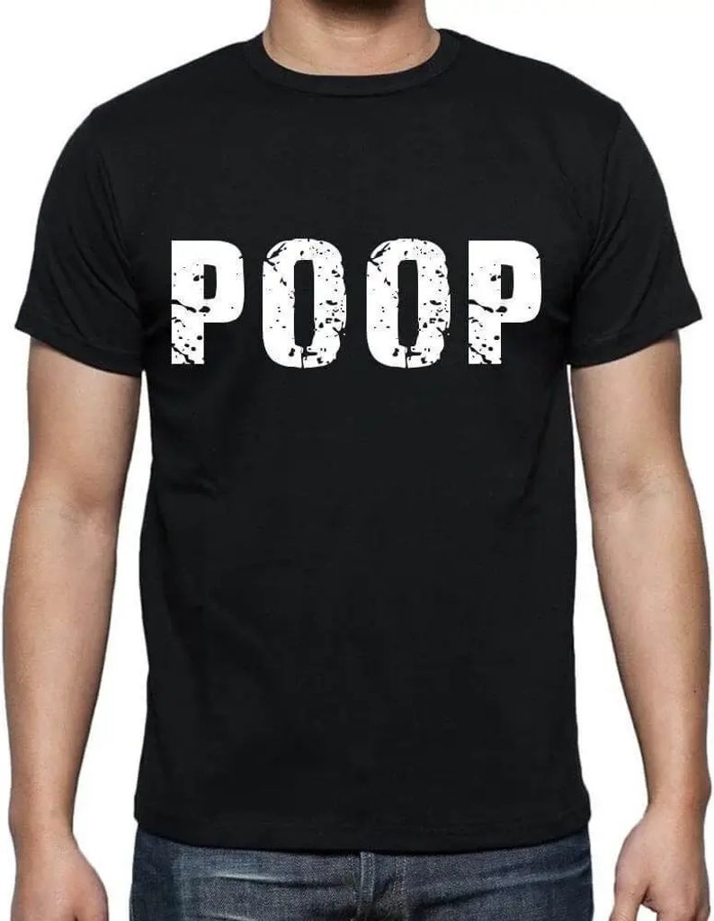 Herren Grafik T-Shirt Poop Öko-Verantwortlich Vintage Jahrgang Kurzarm Lustige Druck Geburtstag Geschenk Mann