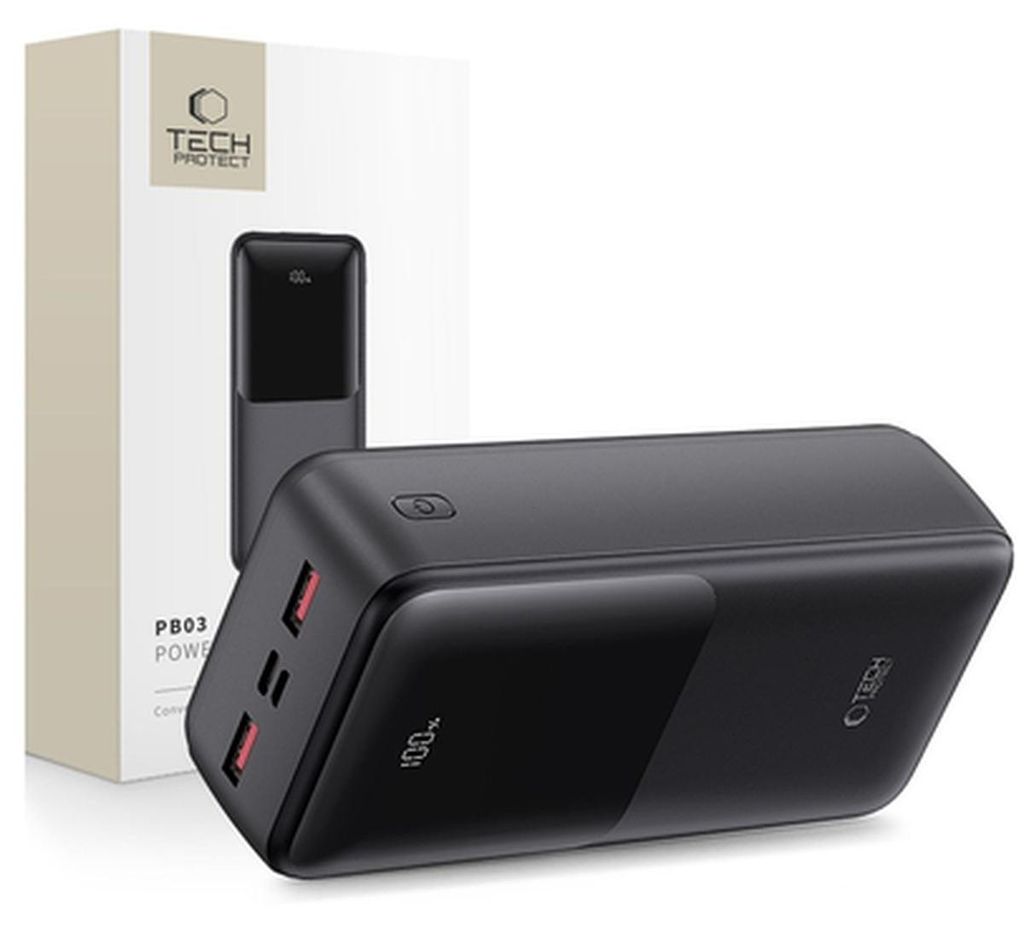 Tech-Protect PB03 POWER BANK 30000MAH 22.5W BLACK Obrázok produktu 