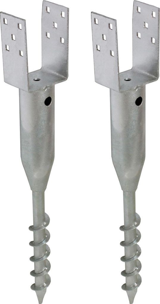 2x U-Profil Bodenhülse zum Einschrauben 8x8 cm 67,5 cm Produktbild 