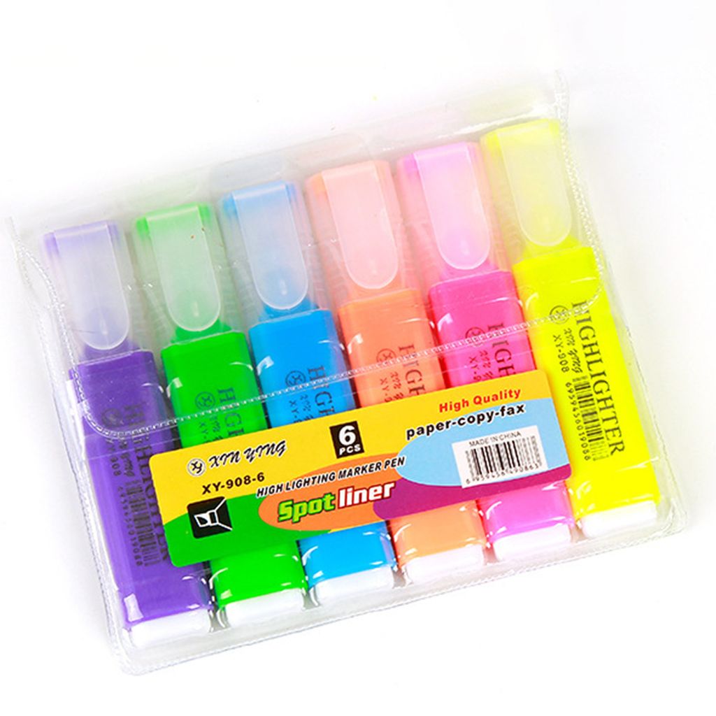 4/6pcs Fluoreszenzstifte Pastellfarben Meißelspitze Wasserbasis Schnell trocken glattes Schreiben Dauere Tinte Sortierte Farben Highlighter Stifte...