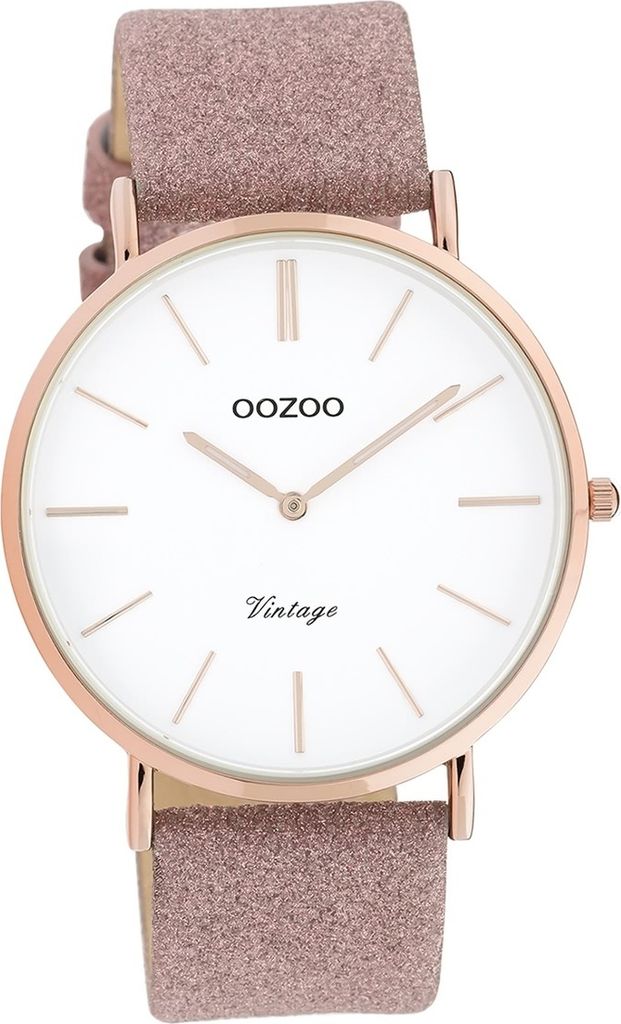 Oozoo Damen Armbanduhr Vintage Series Analog Leder rosa D2UOC20150