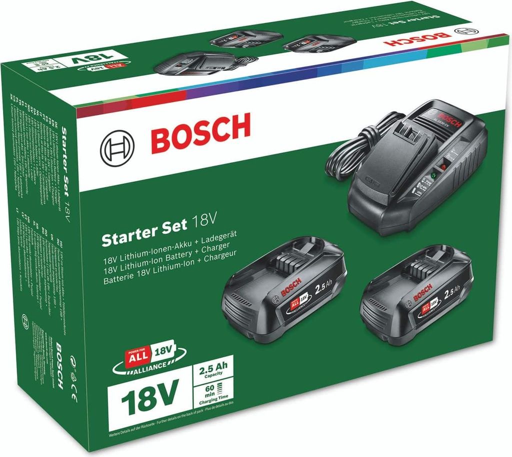 Bosch Akku-Starter-Set 18 V 2,5 Ah mit 2 Akkus & Ladegerät Produktbild 4