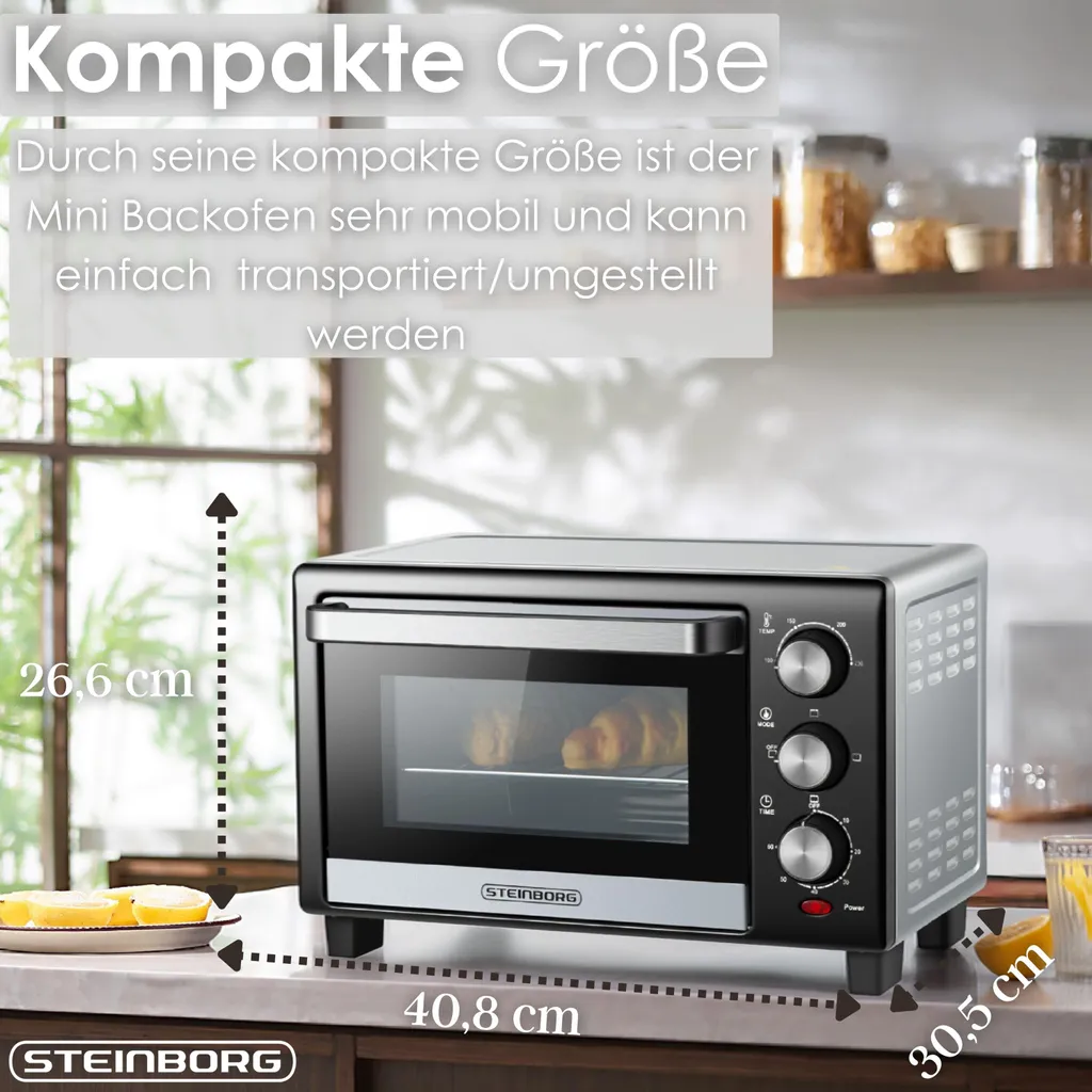 Four Posable Compact 15L Steinborg Chauffage Rapide et Haute Puissance - 10