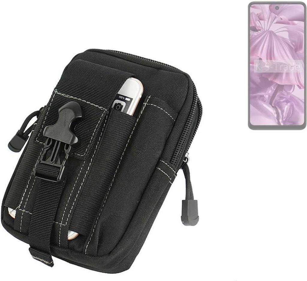K-S-Trade Gürtel Tasche kompatibel mit HMD Pulse Gürteltasche Holster Schutz Hülle Handy Hülle Smartphone outdoor Handy-Hülle schwarz
