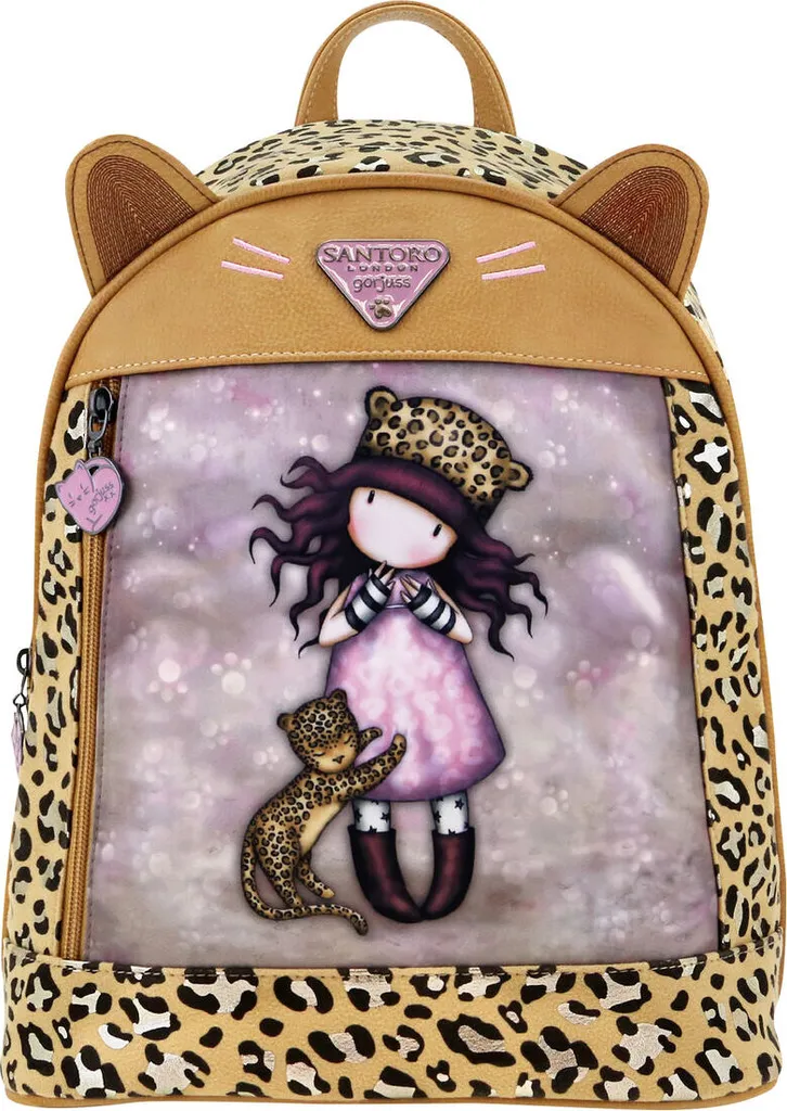Petit sac à dos femme Gorjuss Purrrrfect Love Santoro London Beige