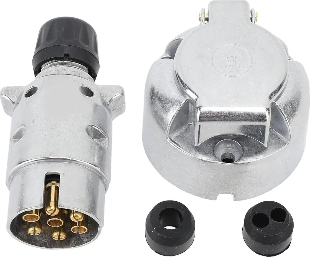 Presa Nautica Rimorchio 7 Poli Alluminio 12V per Carrello Barca