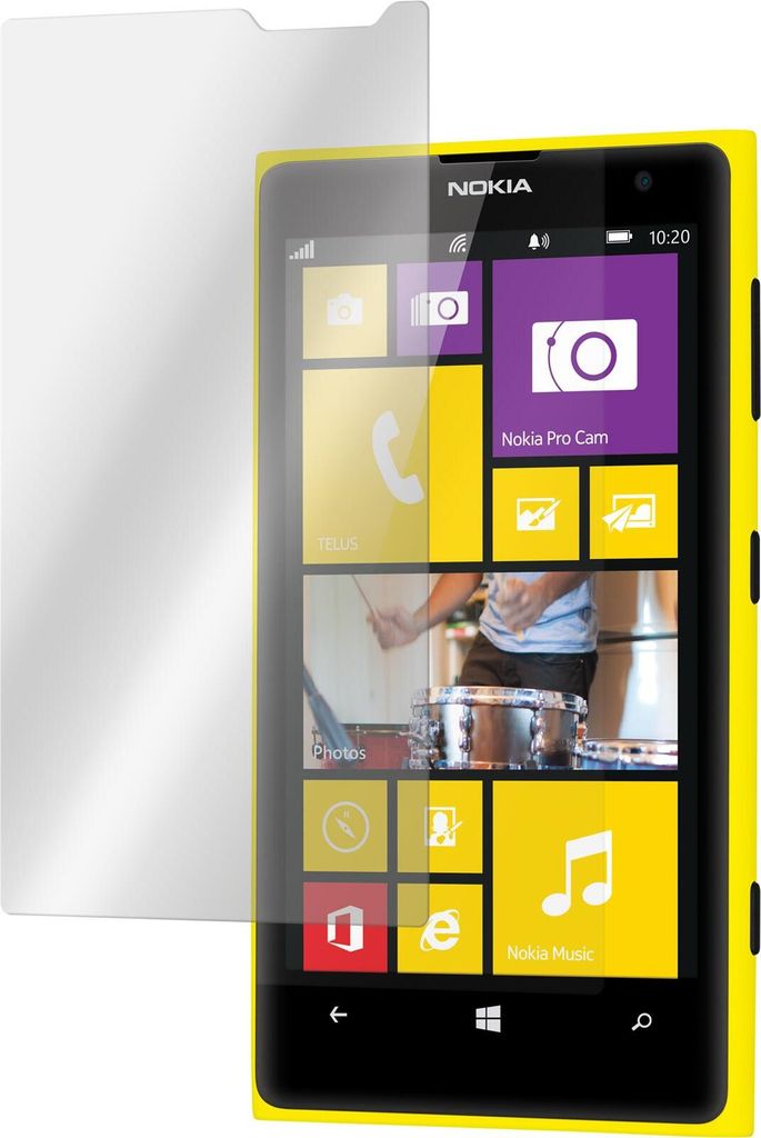 1er-Pack PhoneNatic Glas-Folie klar kompatibel mit Nokia Lumia 1020 - Panzerglas für Nokia Lumia 1020