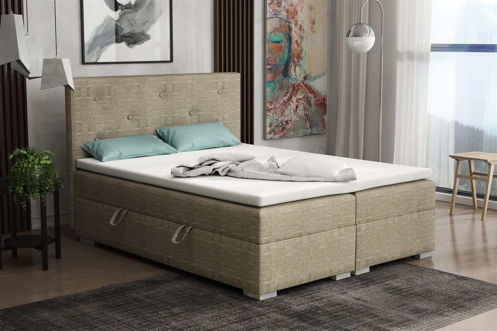 Boxspringbett Schlafzimmerbett PADUA 180x200cm inkl.Bettkasten