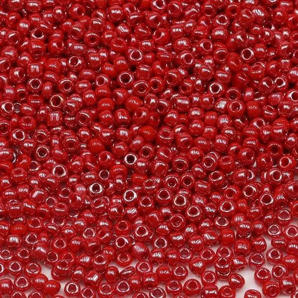 Perles de verre rouges 3 mm taille 8/0 pour création de bijoux DIY