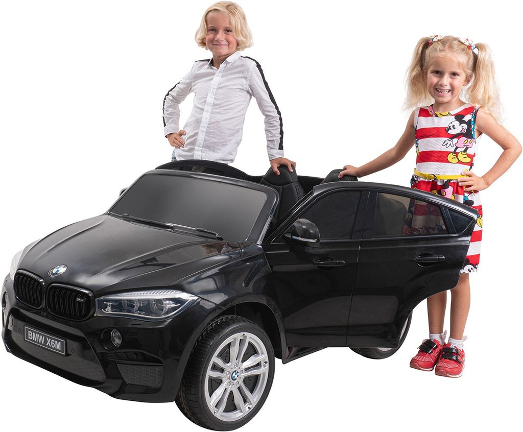 Kinderfahrzeug  12V BMW X6M Kinder Elektro Auto Kinderauto MP3Ledersitz EVA weiß 