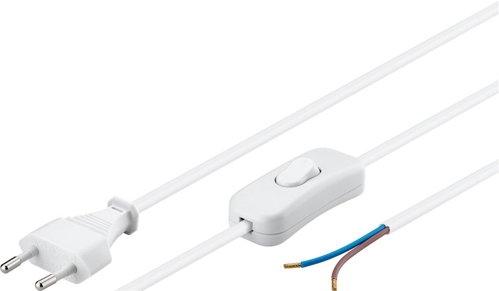 Kabel mit Schalter und Stecker Weiß GL1647W - UniLED