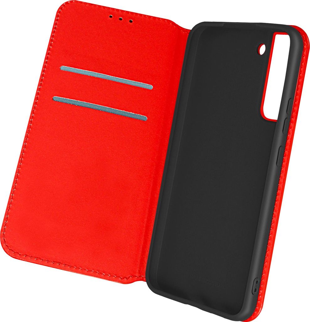 Kunstleder Cover Classic Edition, Klappetui für Samsung Galaxy S22 – Rot