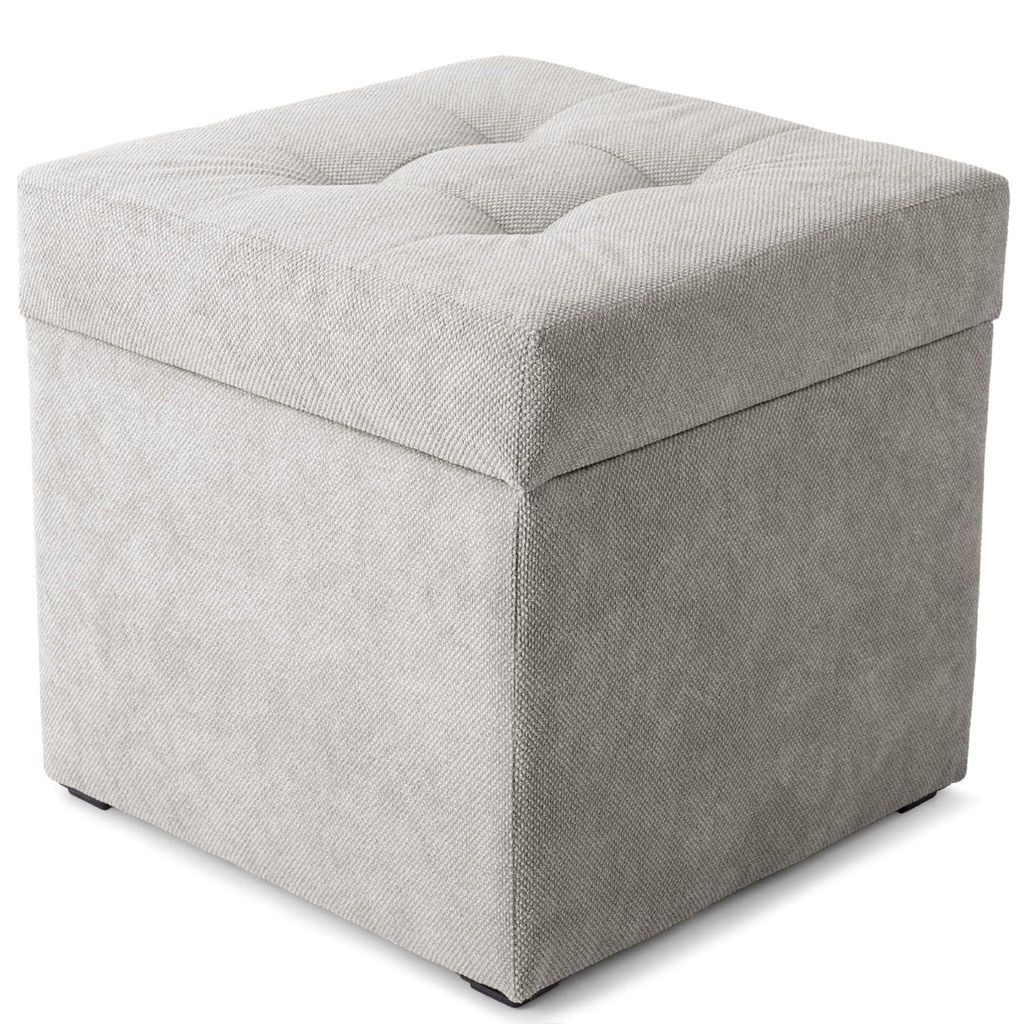 MG Design Polsterhocker Grau 45x45 cm - Stauraum 50L, bis Produktbild 