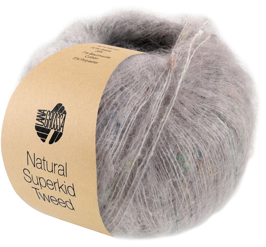 Lana Grossa - Natural Superkid Tweed 0623 hellgrau Produktbild 