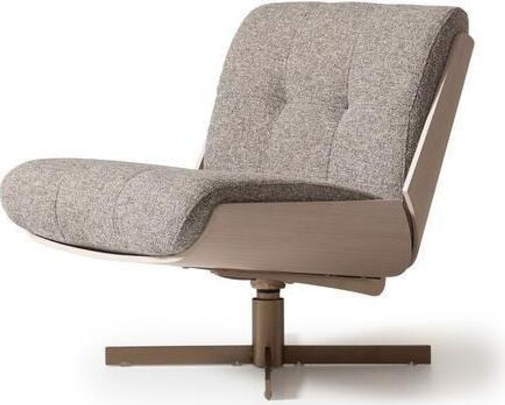 Drehstuhl Sessel Stoff Sitzer Einsitzer Grau Wohnzimmer Clubsessel