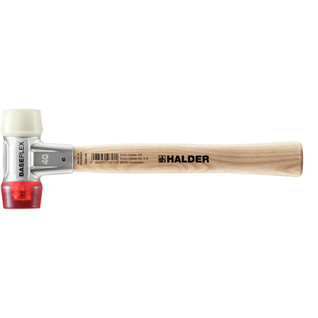 Halder Baseplex 3968 Martello Facce Intercambiabili Acetato e Nylon Professional - 9