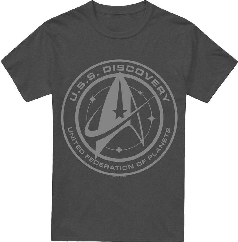Star Trek: Discovery - "Discovery" T-Shirt für Herren/Damen Uni TV18038 (S) (Holzkohle)