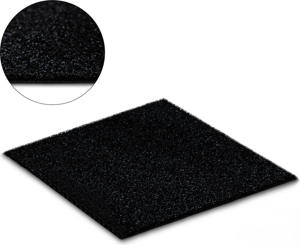 KUNSTRASEN SPRING schwarz Fertigmaß Schwarz 200x200 cm