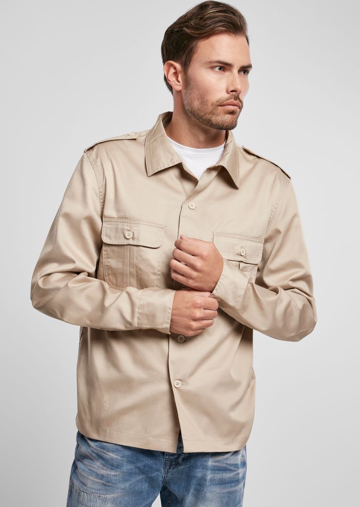 Brandit US Langarm-Shirt Größe 4XL Farbe Beige