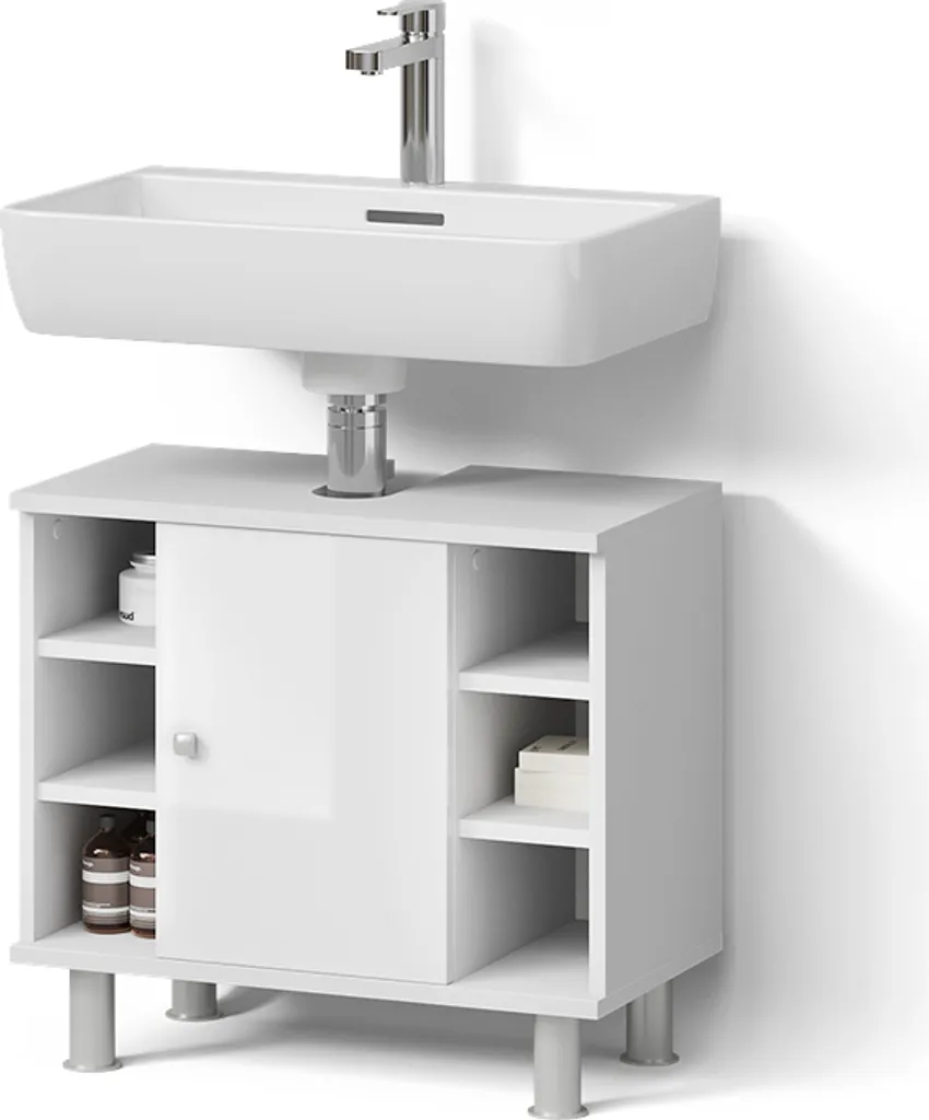 Mobile Sottolavabo Livinity Fucino 60cm - Bianco Lucido Moderno