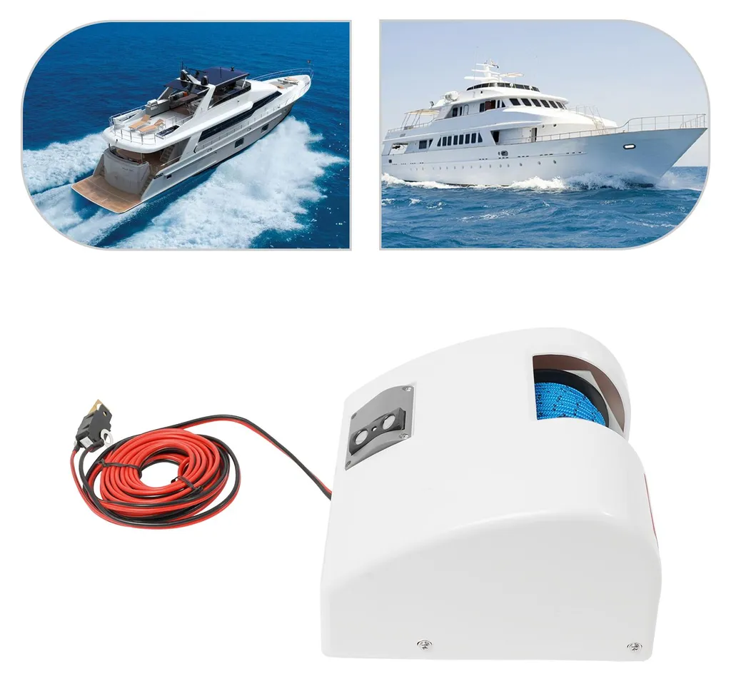 Guindeau électrique 12V avec télécommande sans fil étanche blanc