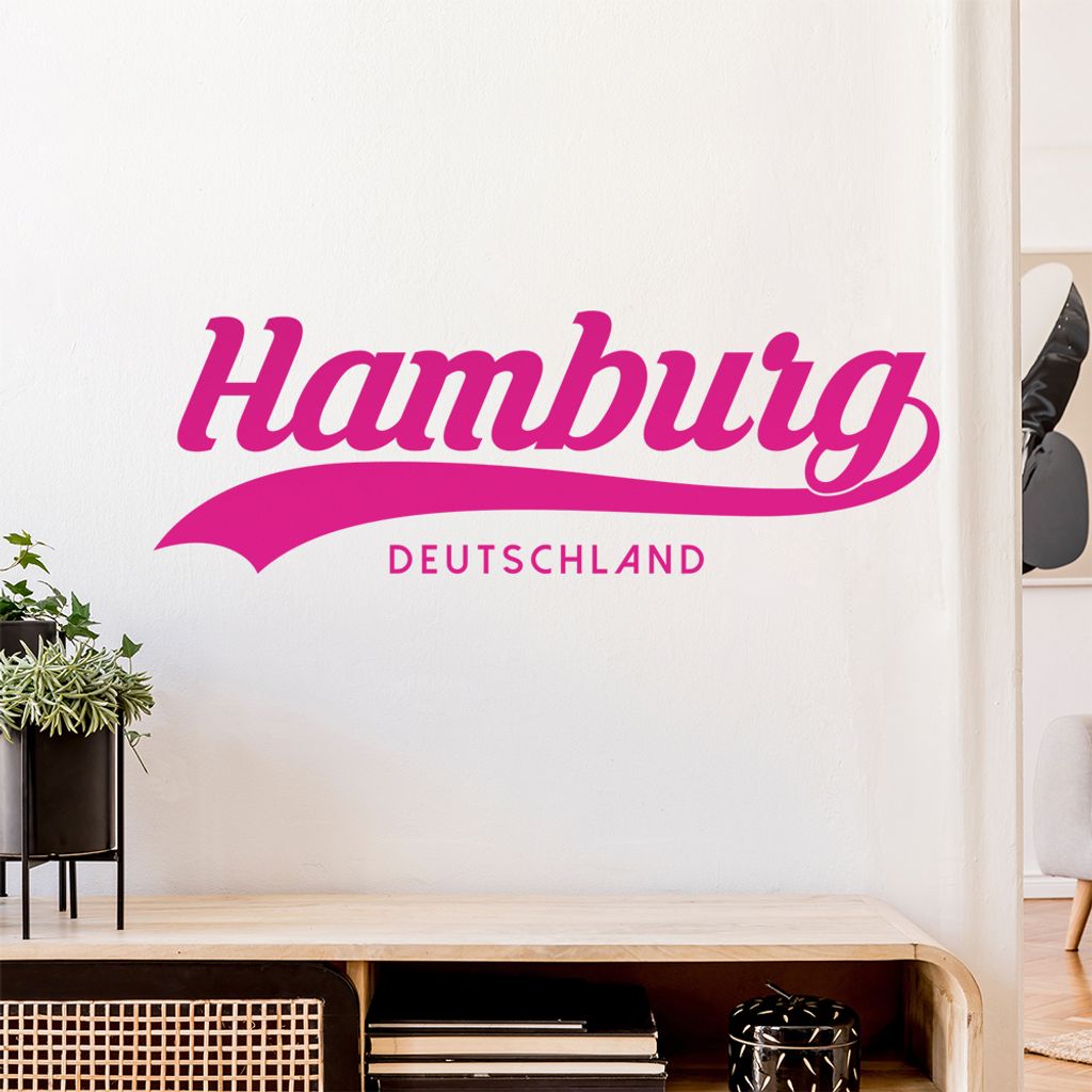 Hamburg Deutschland Wandtattoo Wandaufkleber Wall Sticker - Dekoration, Küche, Wohnzimmer, Schlafzimmer, Badezimmer