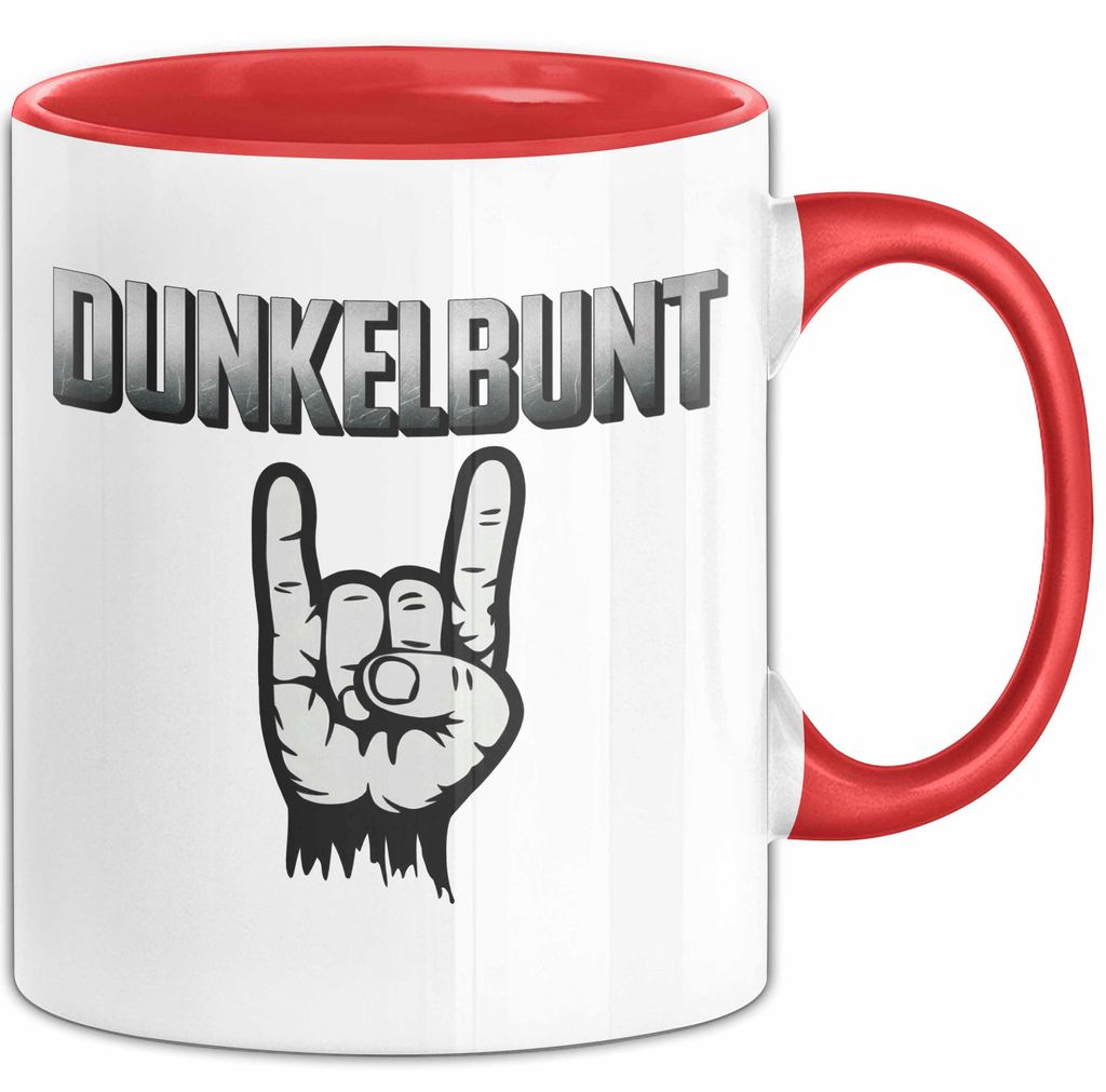 Dunkle Farbe Tasse Geschenk Lustige Geschenkidee Spruch Dunkelbunt (Rot)