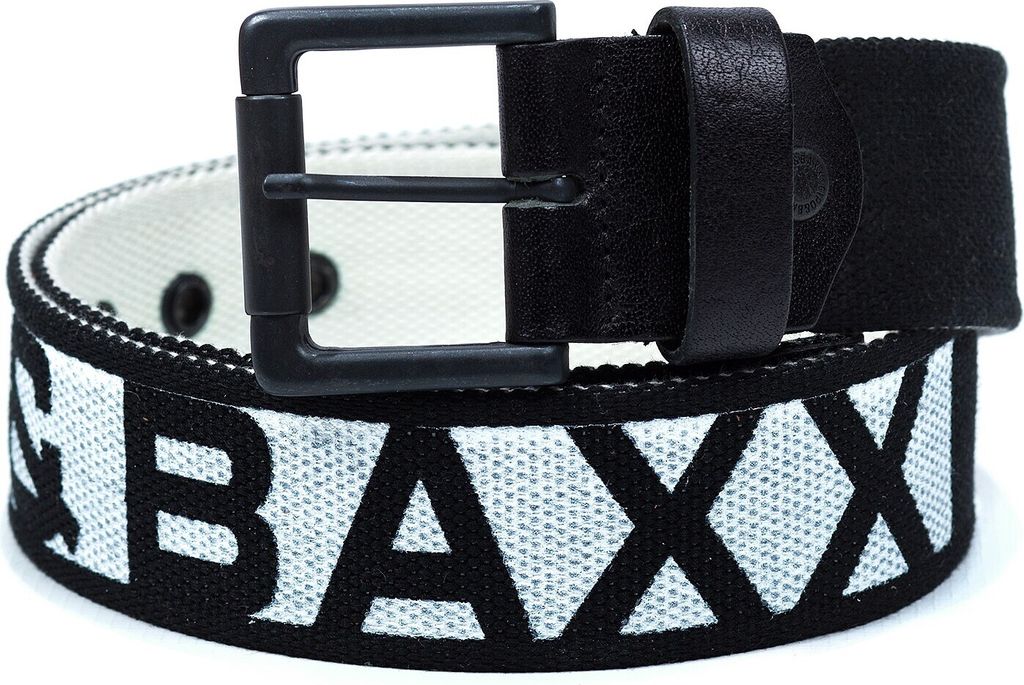 Cipo & Baxx Herren Gürtel-schwarz Schrift-weiß BA-C-2133 90cm x 4,7cm
