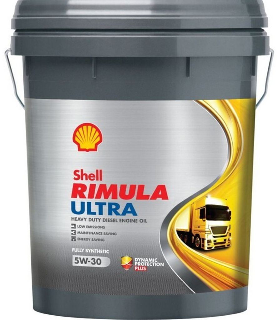 SHELL Rimula Ultra für 5W-30 20 Liter Motoröl Motorenöl Vollsynthetisch CATERPILLAR ECF-3 CUMMINS CES 20081 DQC IV-10 LA Iveco 18-1804 TLS E6 Ma...