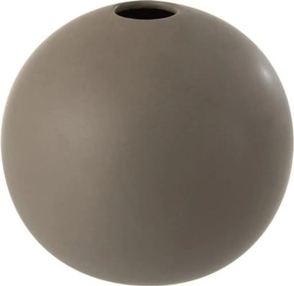 Vase Boule Céramique Gris Foncé : Déco Élégante pour Intérieur Moderne