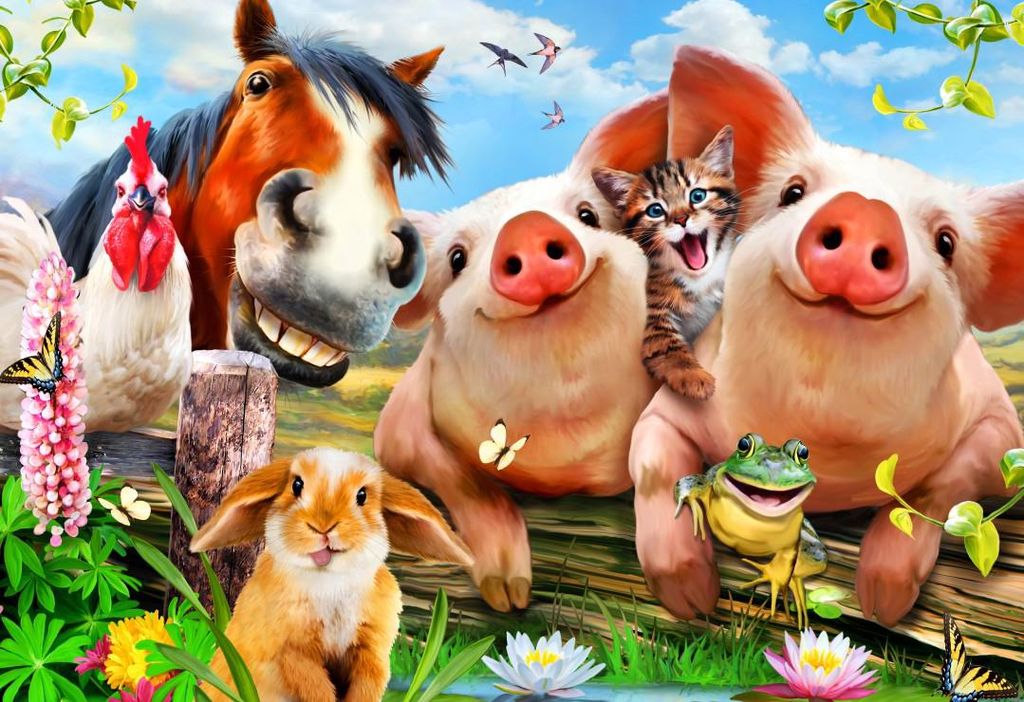Bluebird Puzzle Puzzle Petting Farm - 300 Teile buntes Spielzeug