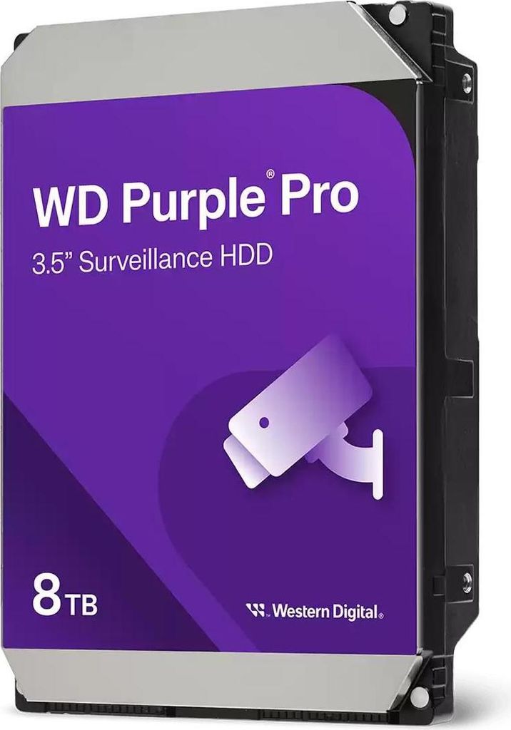 Western Digital Purple Pro Smart Video HDD 8TB, 8 TB, 7200 RPM, 3.5", SATA