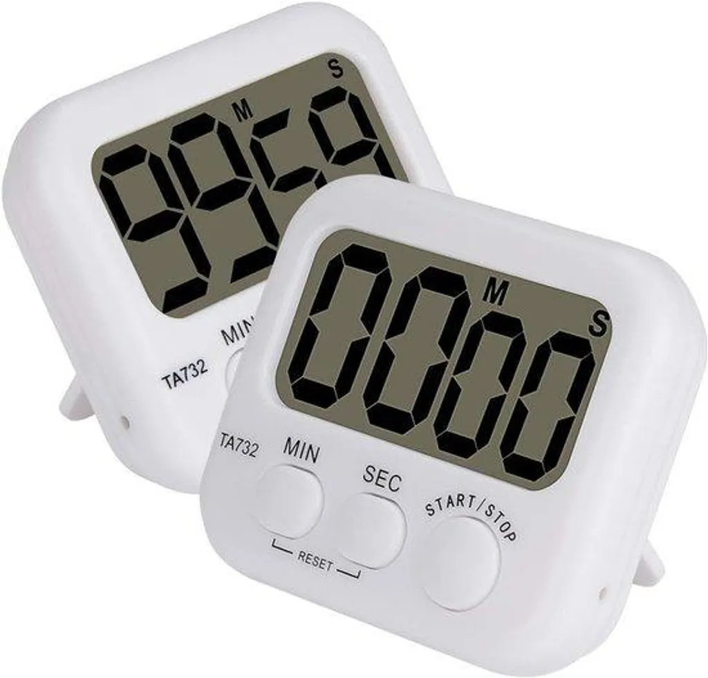 Minuteur de cuisine avec alarme sonore et fixation magnétique puissante
