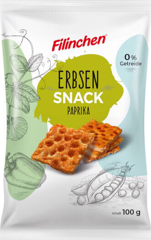 Filinchen Erbsen Snack Paprika 100g Produktbild 1
