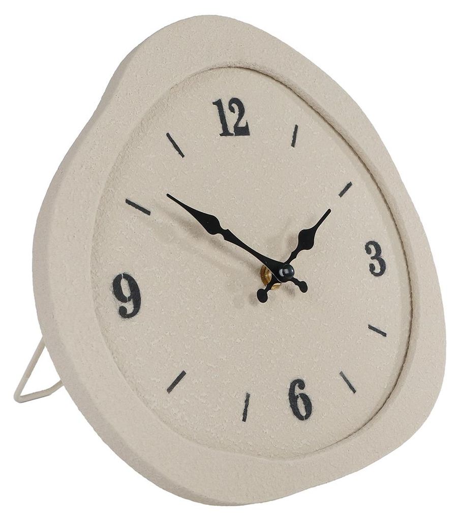 Van Manen Wanduhr Metall creme 25x24x2cm dekorativ